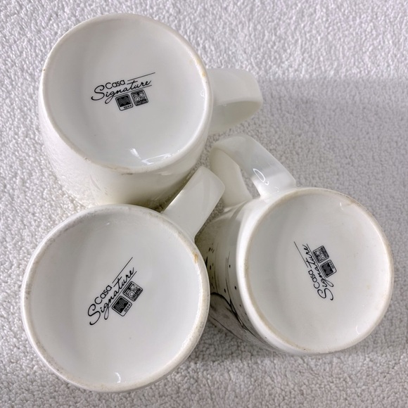 Casa Signature White Grey Ceramic Penguin Mugs X3 - Picture 8 of 10